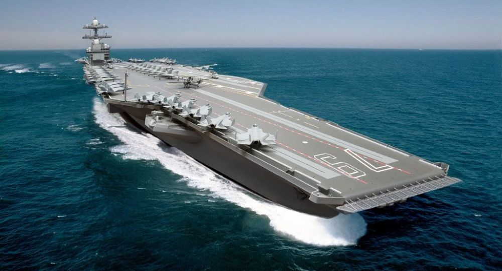 Художественная иллюстрация американского авианосца CVN 79 John F. Kennedy