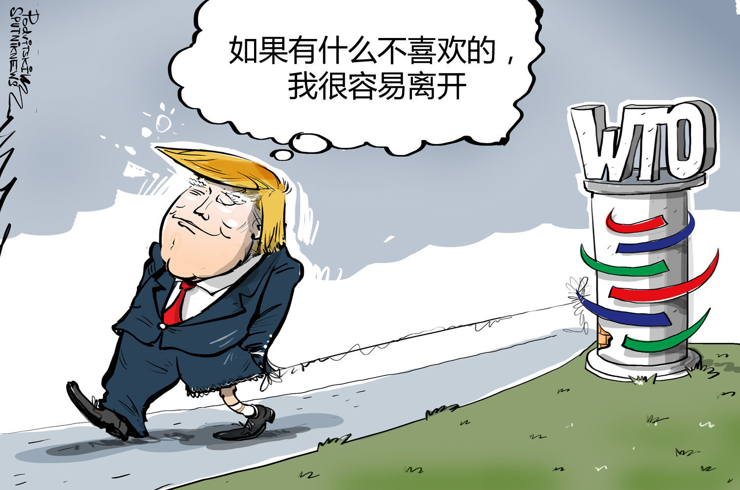 美国总统特朗普表示,美国有可能退出世贸组织。 美国总统特朗普表示,美国有可能退出世贸组织。