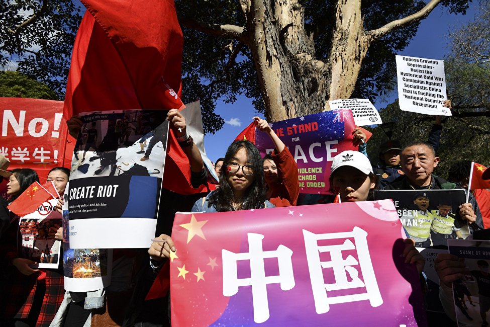 在澳华人爱国护港游行 在澳华人爱国护港游行