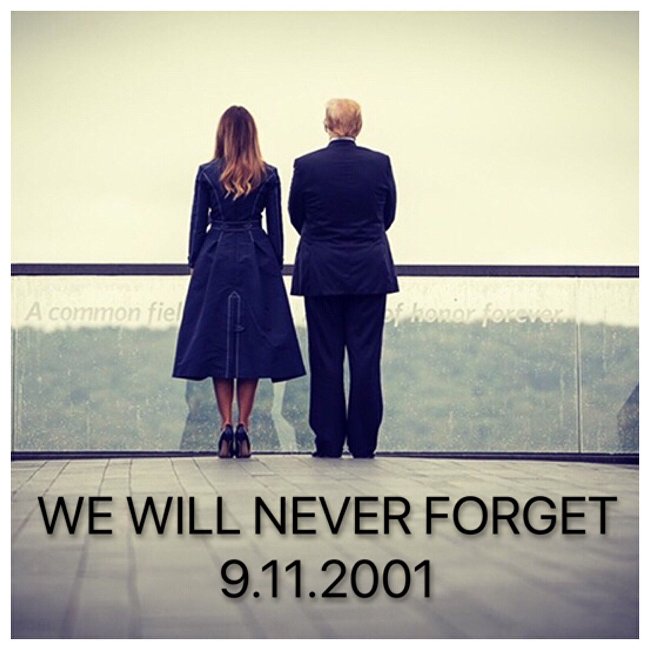 梅拉尼娅在911恐袭周年所穿的大衣激怒美国人 梅拉尼娅在911恐袭周年所穿的大衣激怒美国人