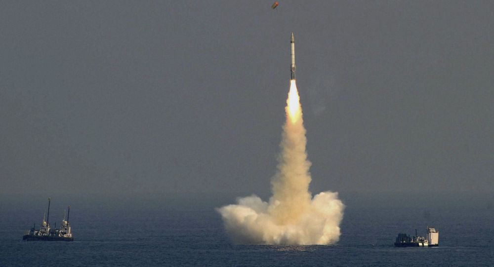 印度将于8日试射能携载核弹头的К-4潜射弹道导弹